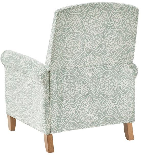 Olliix by Madison Park Light Blue Kirstin Push Back Recliner-1