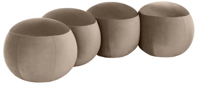 Meridian Furniture Apollo Taupe 65" Velvet Upholstered Bench-0