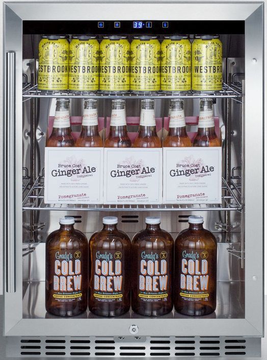 Summit Commercial® 5.0 Cu. Ft. Stainless Steel Frame Outdoor Beverage Center-2