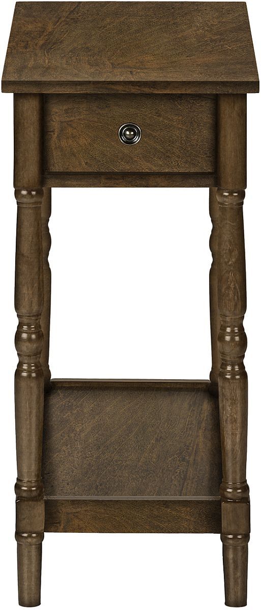 Monarch Specialties Inc. Espresso Veneer 2-Tier Narrow Accent Table-1