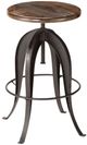 Steve Silver Co. Sparrow Brown Adjustable Stool with Black Frame-0