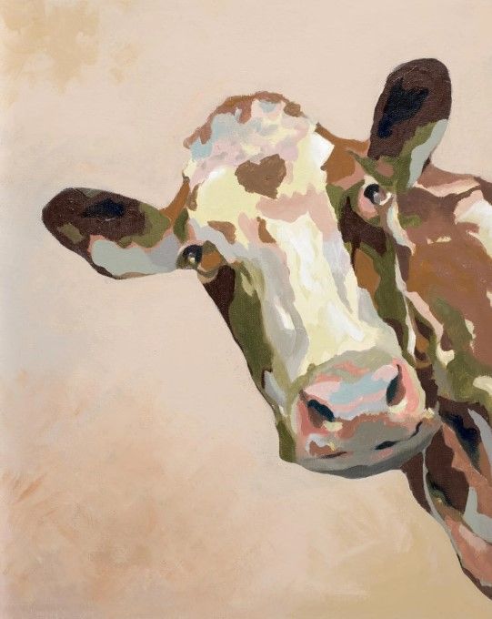 Classy Art Peering Cow by Patricia Pinto Wall Art-0