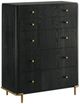 Coaster® Arini 5-Piece Black/Cream California King Upholstered Bedroom Set-5