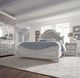 Liberty Furniture Magnolia Manor 4-Piece Antique White/Gray/Weathered Bark King Upholstered Bedroom Set-1