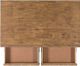 Elements International Boone Light Walnut Coffee Table with Bronze Base-2