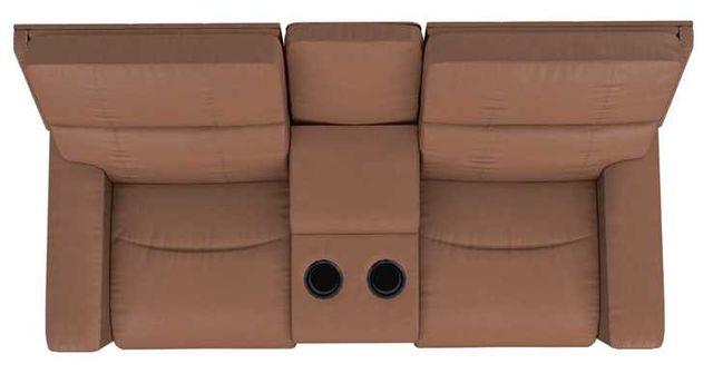 La-Z-Boy® Apollo Caramel Leather Power Reclining Loveseat with Console Headrest and Lumbar-4
