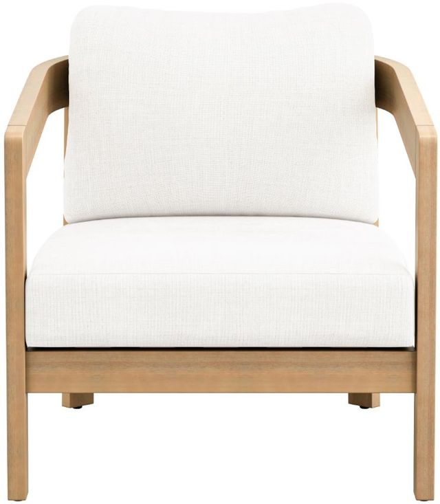 New Classic® Home Furnishings Wesley White Acacia/Fabric Outdoor Patio Club Chair-2