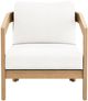 New Classic® Home Furnishings Wesley White Acacia/Fabric Outdoor Patio Club Chair-2