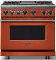 Viking® 7 Series 36" Spiced Cider Pro Style Dual Fuel Range With Griddle-0
