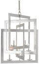 Currey & Company Middleton Contemporary Silver Leaf Chandelier-0