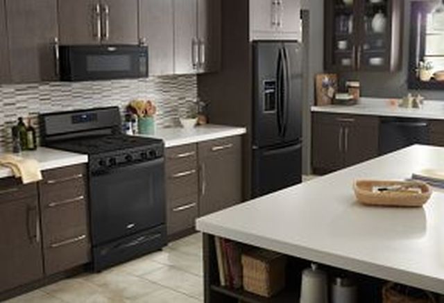 Whirlpool® 1.1 Cu. Ft. Black Low Profile Over The Range Microwave-3
