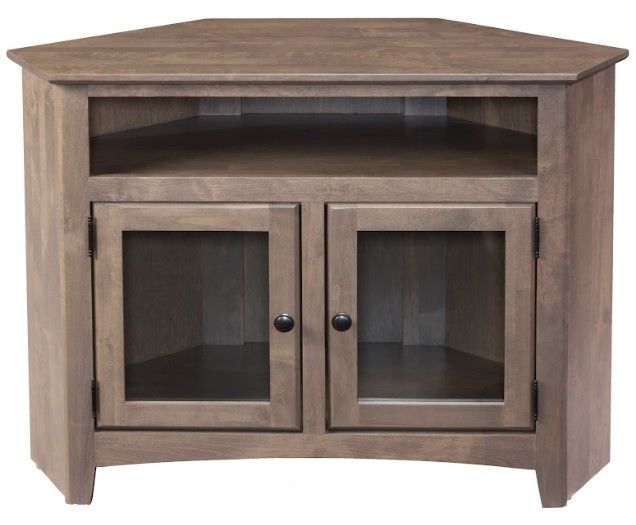 Archbold Furniture Customizable Shaker Alder Corner TV Console-0