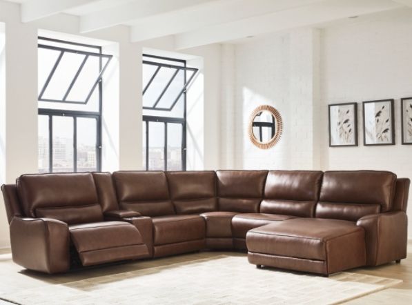 Signature Design by Ashley® Silverbrooke 6-Piece Canyon Right-Arm Facing Power Reclining Sectional-1