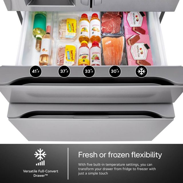 LG 36 in. 28.6 Cu. Ft. PrintProof™ Stainless Steel French Door Refrigerator-14