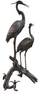 Currey & Company Bronze Herons on Branch Sculpture-0