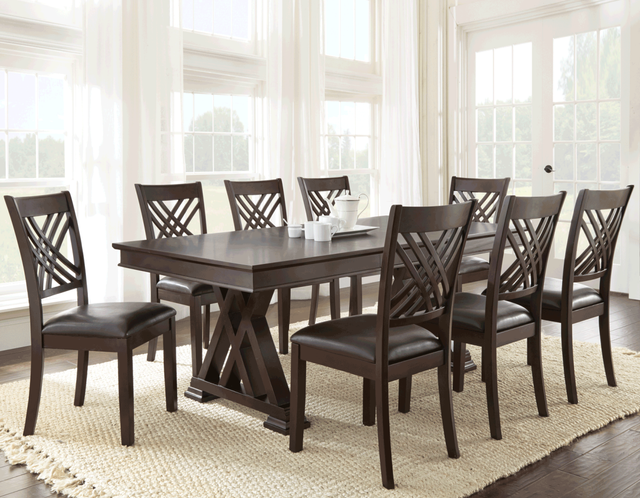 Steve Silver Co. Adrian Espresso Dining Table with 18" Leaf-2