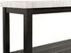 Elements International Marcello White Sofa Table with Black Base-5