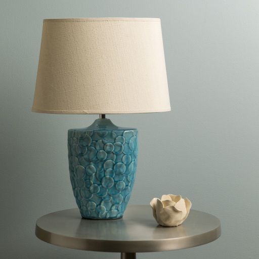 Surya Thistlewood Sky Blue Table Lamp-2