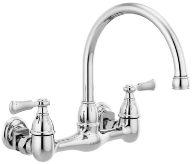 Peerless Elmhurst® Chrome 2-Handle Wall Mount Kitchen Faucet -0