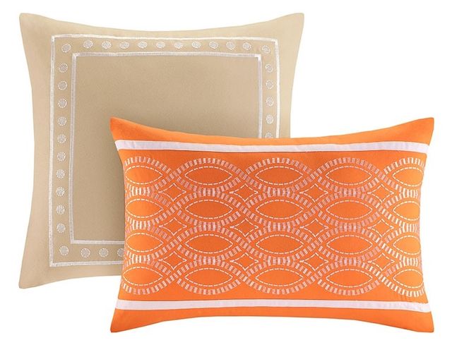 Olliix by Intelligent Design Senna Orange Full/Queen Comforter Set-1