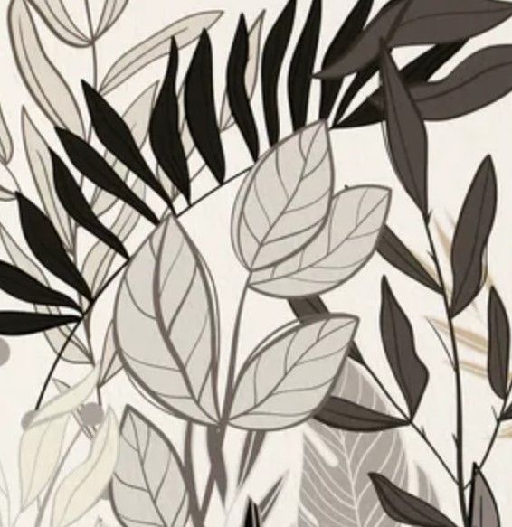 Stylecraft Leaf Collage I Beige/Gray/Light Gray/White Wall Art-1