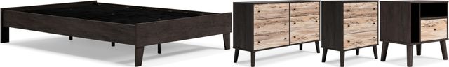 Signature Design by Ashley® Piperton 4-Piece Black Full Platform Bed Set-0