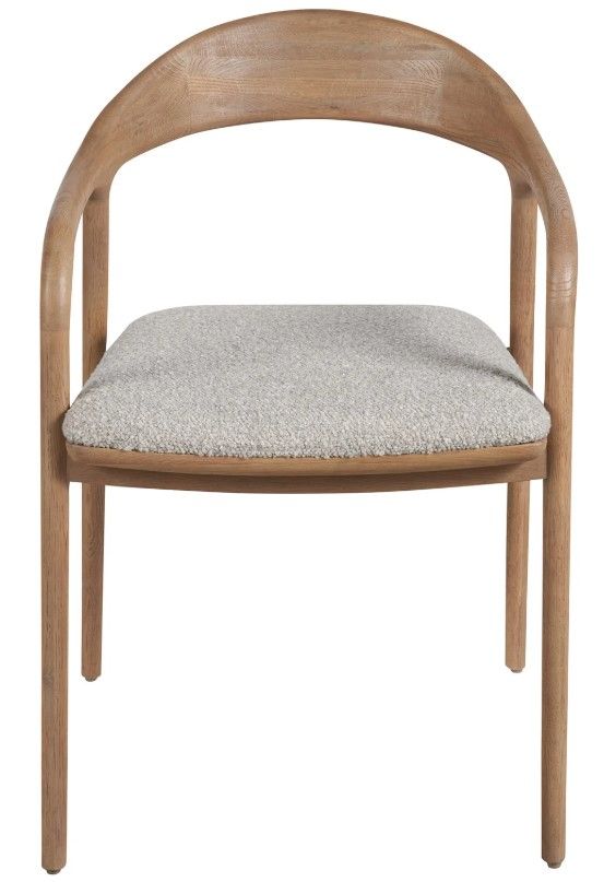 Universal Explore Home™ New Modern Medina Pebble/Natural Oak Echo Dining Arm Chair-2