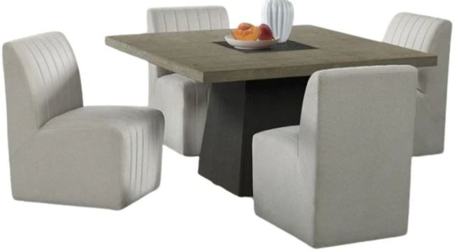Elements International Jemma 5-Piece Beige/Gray Dining Table Set-0