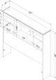 South Shore Aviron Bilberry Twin Youth Bookcase Headboard-2