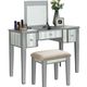 Furniture of America® Joyce 2-Piece Silver Vanity Set -0