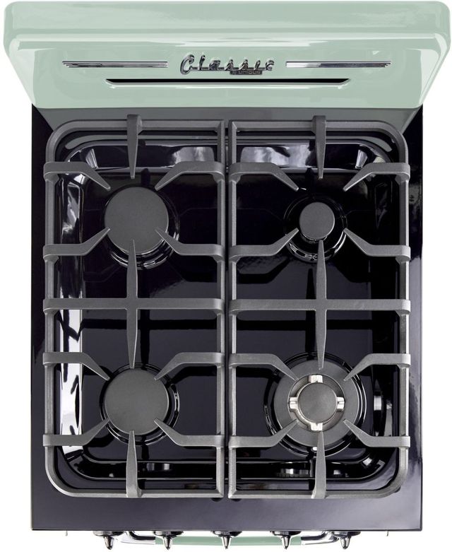 Unique® Appliances Classic Retro 24" Summer Mint Green Freestanding Gas Range-3