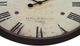 Monarch Specialties Inc. Antique Brown 20" Round Wall Clock with Roman Numerals on Distressed Beige-1