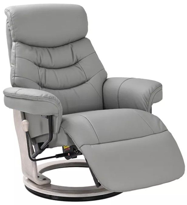 BenchMaster Limited Edition Gray Manual Flip-Up Footrest Recliner-0