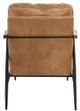 Classic Home Christopher Adobe Tan/Black Leather Club Chair-4