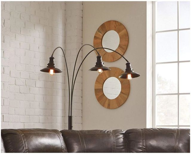Signature Design by Ashley® Sheriel Black Metal Arc Floor Lamp-3