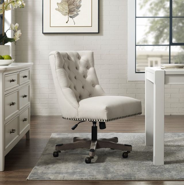 Linon Della Natural Office Chair-1