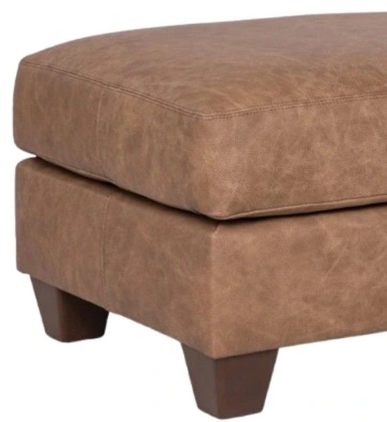 Smith Brothers Customizable 287 Leather Ottoman-1
