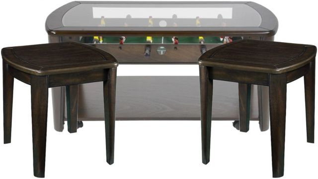 Steve Silver Co. Diletta 3-Piece Dark Walnut Game Table Set