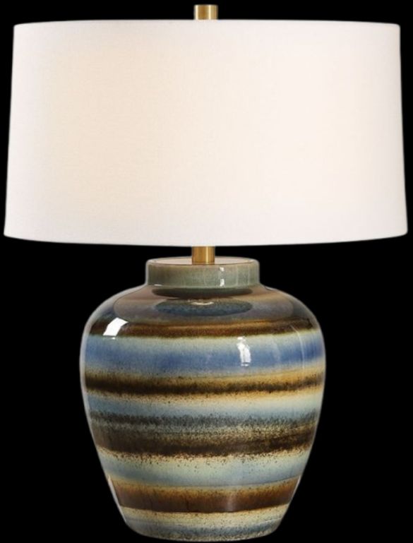 Uttermost® Judarn Blue/Rust Brown Table Lamp-4