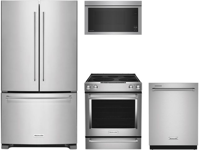 KitchenAid® 4 Piece Stainless Steel Kitchen Package