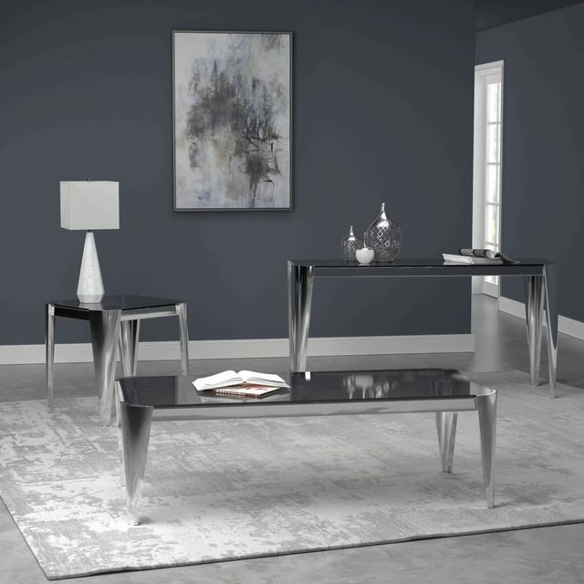 Coaster® Silver and Grey Coffee Table-4