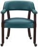 Steve Silver Co. Tournament 5-Piece Medium Cherry/Teal Dining Table Set-3