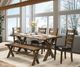 Mazin Furniture Sansa Warm Oak Brown Dining Bench-1
