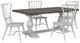 Liberty Furniture River Place 5-Piece Riverstone White/Tobacco Trestle Dining Set-0
