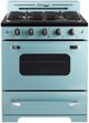 Unique® Appliances Classic Retro 30" Ocean Mist Turquoise Freestanding Natural Gas Range-0