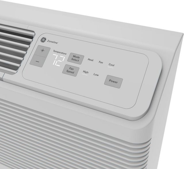 GE Zoneline® 12,000 BTU's Grey White Heat Pump-3