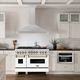 ZLINE Autograph Edition 48" Satin Stainless Steel Convertible Wall Mounted Range Hood with Champagne Bronze Handle-1