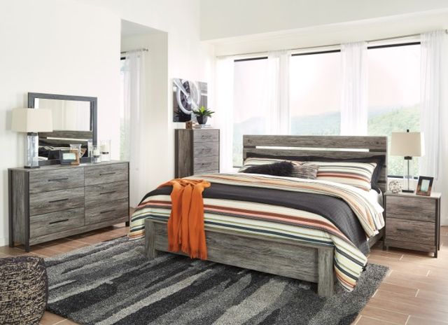 Signature Design by Ashley® Cazenfeld 2-Piece Black/Gray Queen Panel Bed Set-3