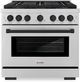 ZLINE Paramount Series Autograph Edition 36" Stainless Steel Pro Style Dual Fuel Range with Matte Black Accents -0