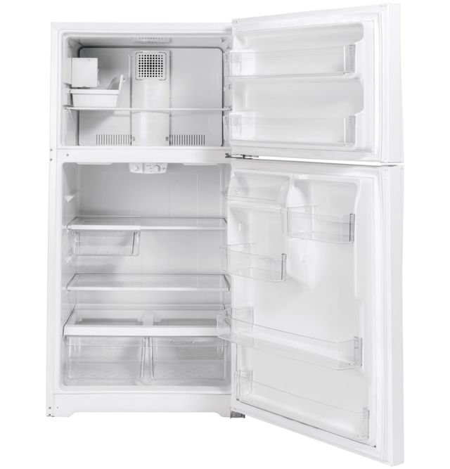 GE® 33" 21.9 Cu. Ft. White Top Freezer Refrigerator-2